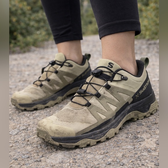 Salomon Shoes - Salomon X Ultra 4 Women’s 8 Trail Hiking Shoes Green Tan Contagrip